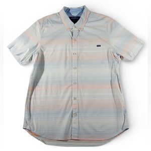 Chubbies Men's Light Blue and Pink Striped Shirt